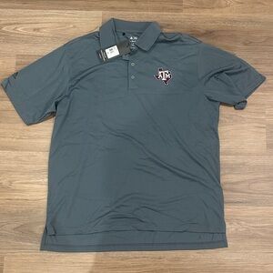 Texas A&M Men's Grey Performance Polo Shirt